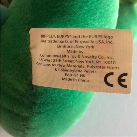 🔵 3 /$15 - Bipple & The Alphabet Eurps!
Lizzie Eurp Letter L Green Stuffed Toy - Picture 3 of 11